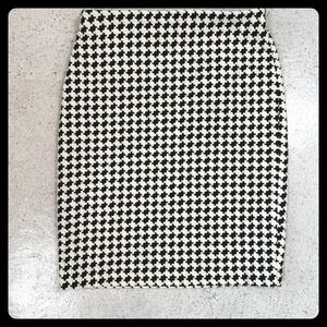 Philosophy Republic Houndstooth Pencil Skirt Y2K 2010's Business Casual Bodycon